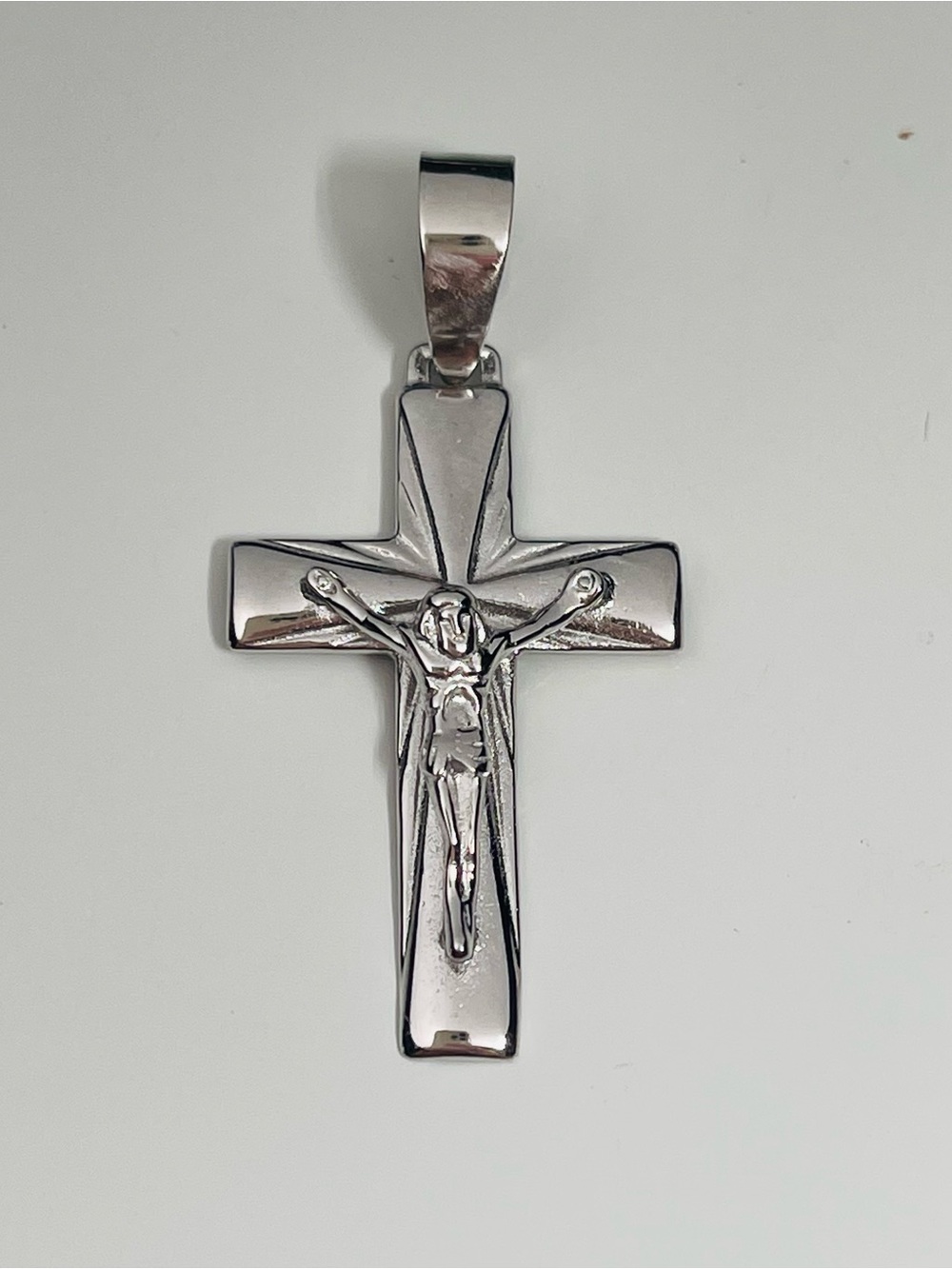 Sterling silver Jesus cross pendant